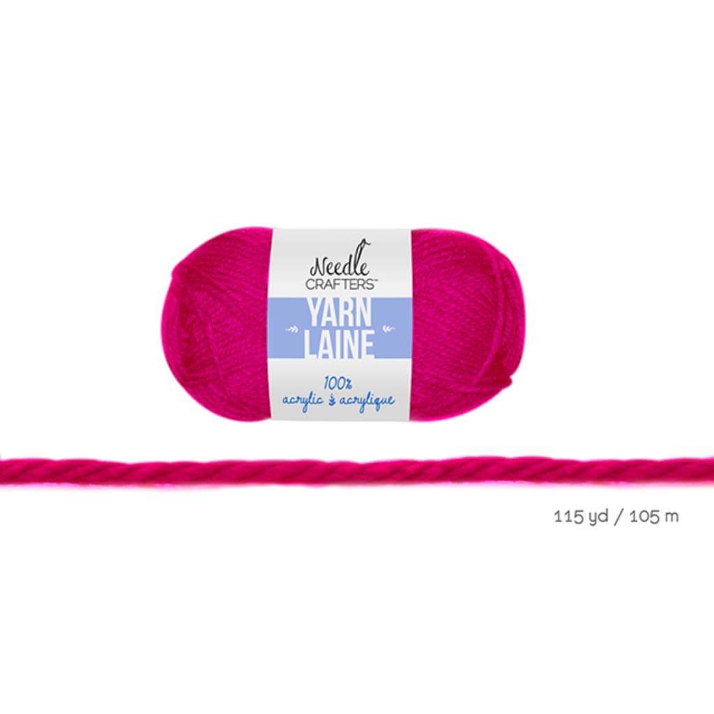 ACRYLIC YARN STD BALL DYED HOT FUCHSIA 50G 