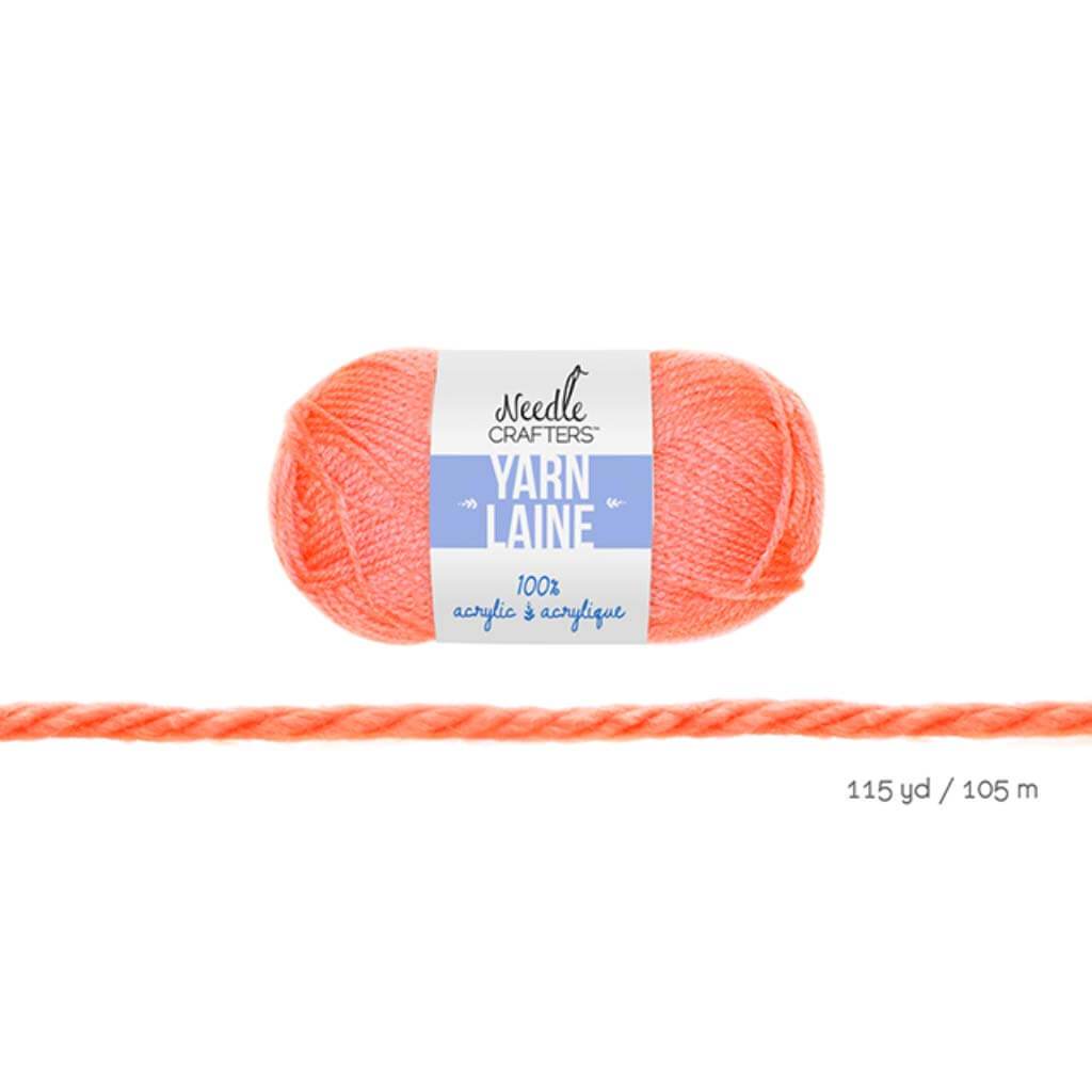 ACRYLIC YARN STD BALL DYED BRIGHT SALMON 50G 