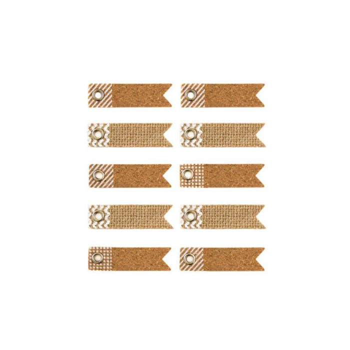 BURLAP & CORK TAG MEDLEY PENNANT 