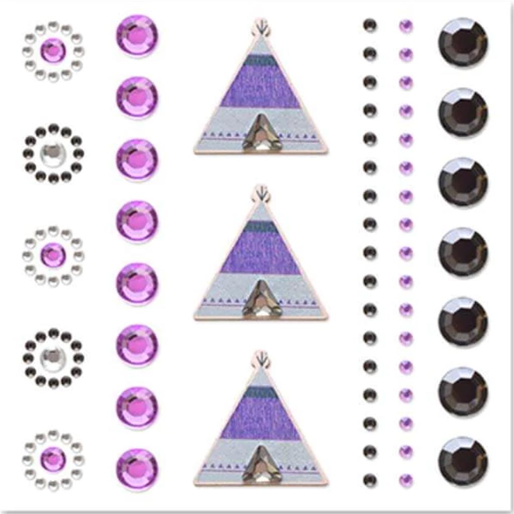 Paper Craft Sticker: Bling Mix Teepee 4.12in x 4.12in 