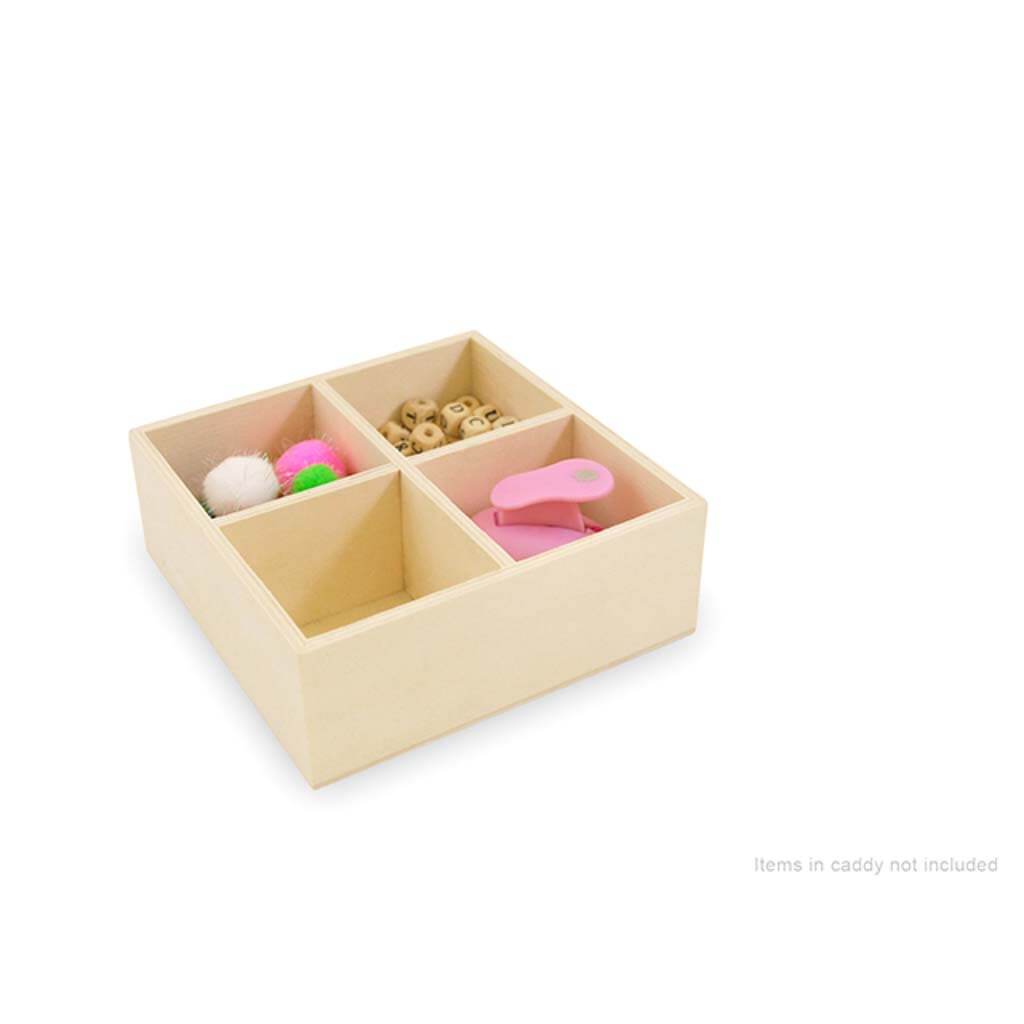 DESK CADDY 4-COMPARTMENT 5.31"X5.31"X1.97" 