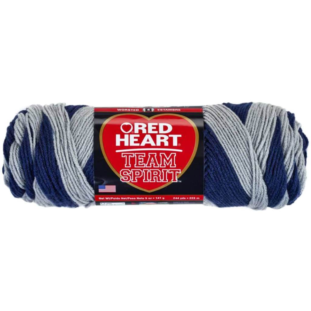 Red Heart Team Spirit Yarn Navy &amp; Gray