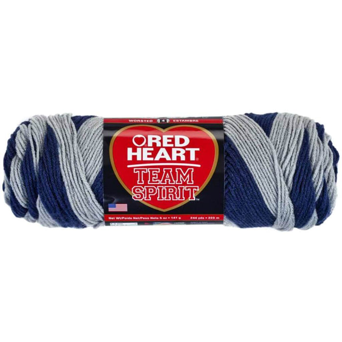 Red Heart Team Spirit Yarn Navy & Gray
