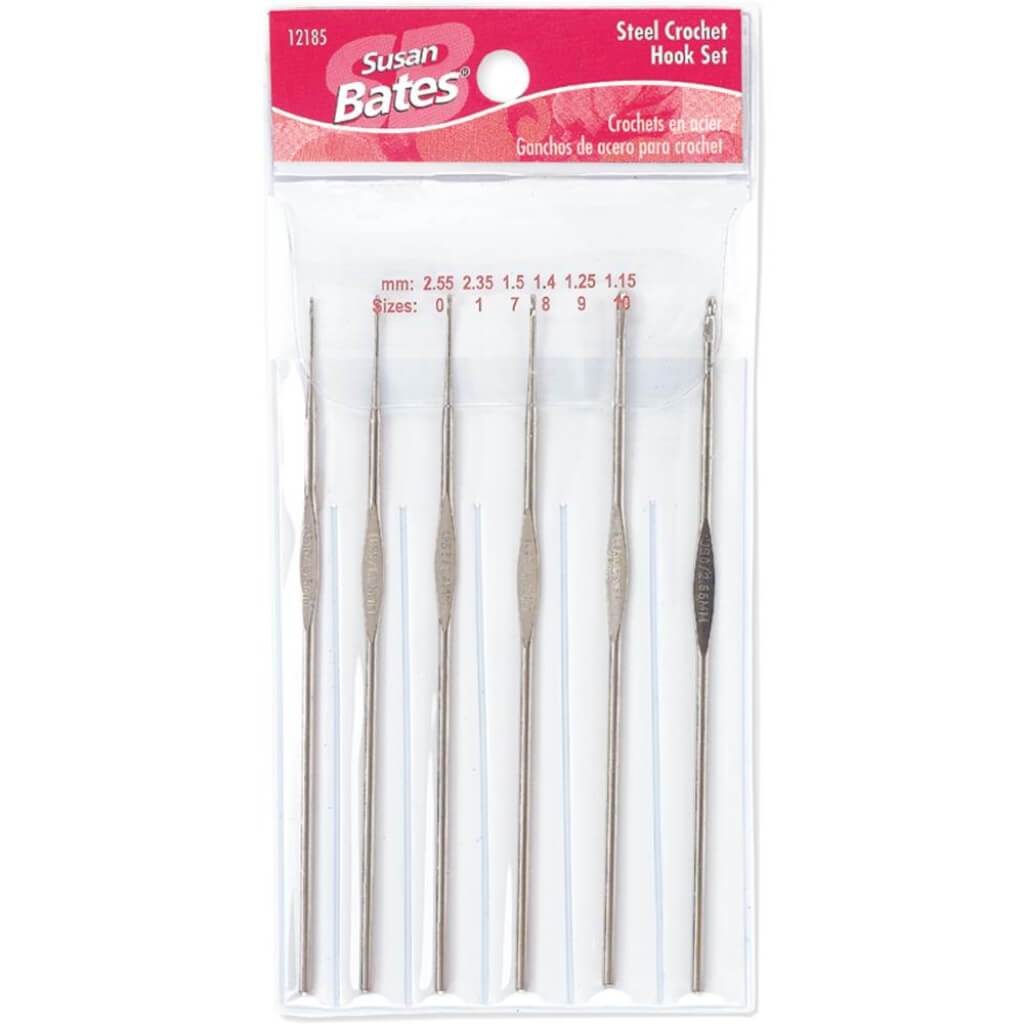 Susan Bates Steelite Crochet Hook Set Sizes 0 To 10