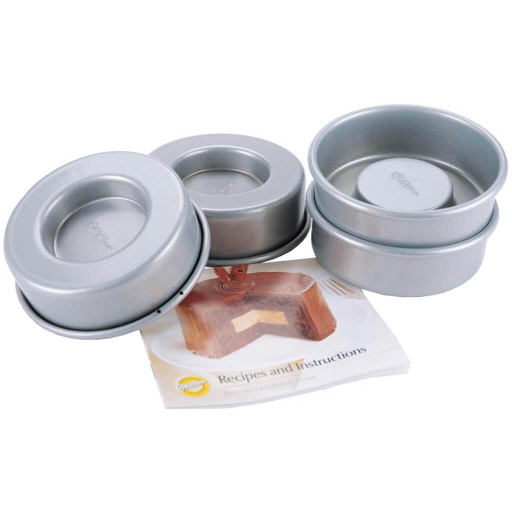 Tasty-Fill Mini Cake Pan Set Round 4in x 1.25in