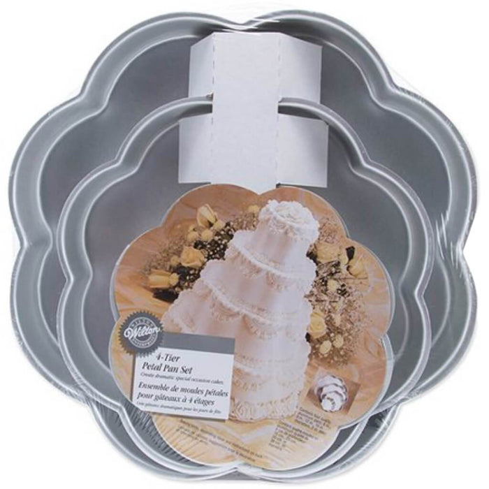 Performance Cake Pans 4/Pkg Petal 6in, 9in, 12in & 15in