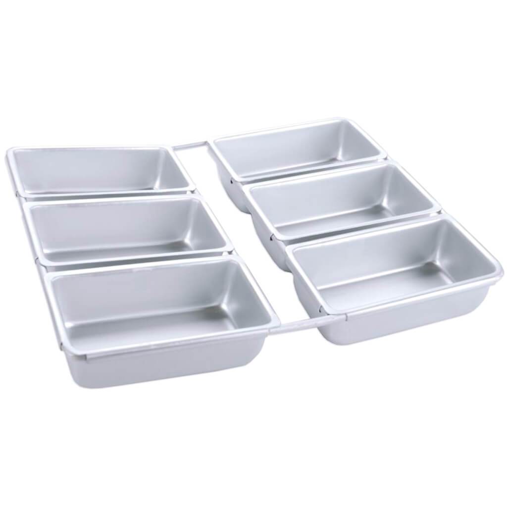 Mini Loaf Pan 6 Cavity 4.5in x 2.5in x 1.5in