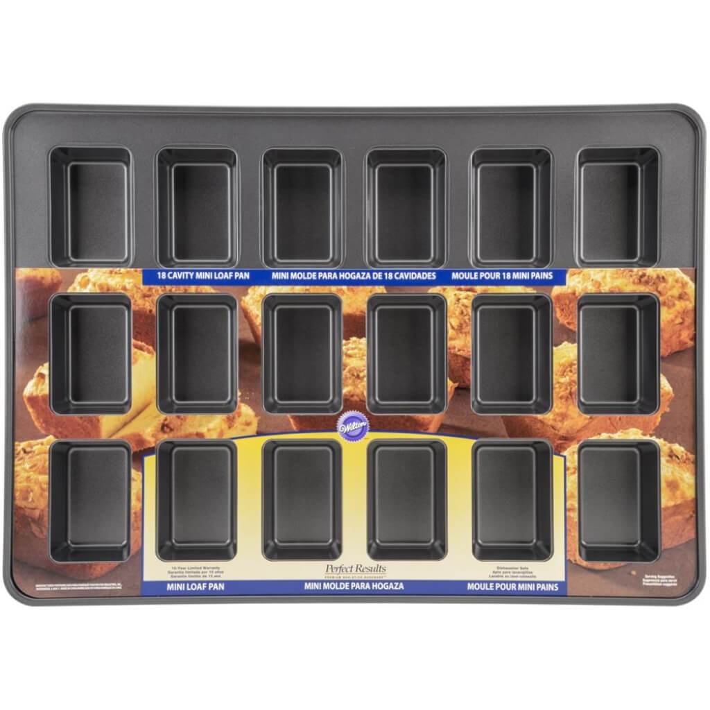 Perfect Results Mega Mini Loaf Pan 18 Cavity 3.75in x 2.25in x 1.25in