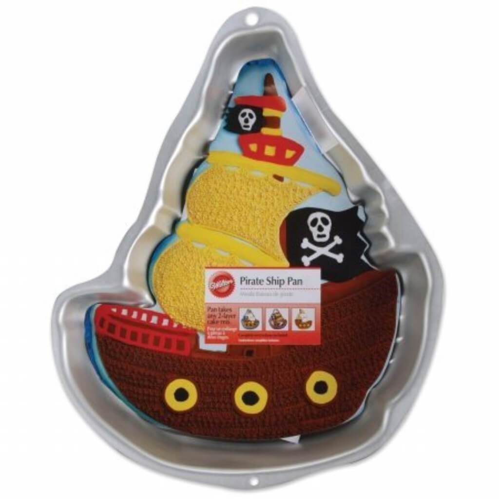 Novelty Cake Pan Pirate Ship 13.2in x 11.25in x 2in