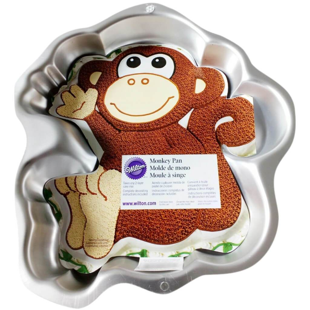 Novelty Cake Pan Monkey 12.75in x 11.25in x 2in