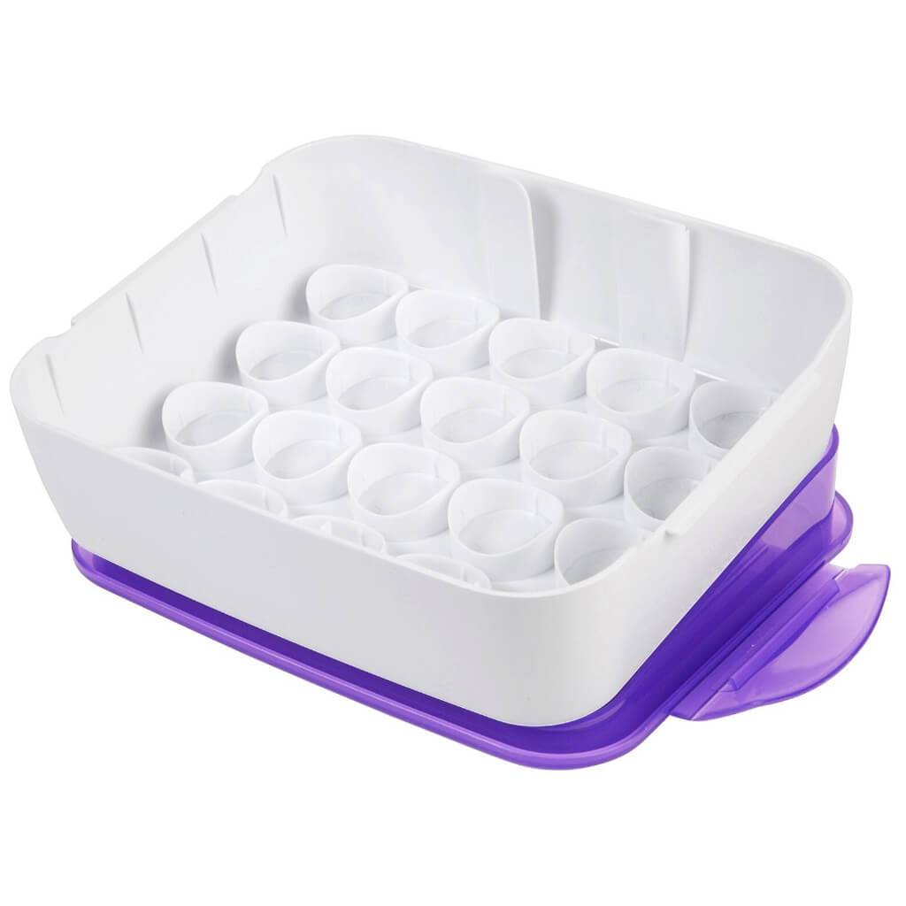 Icing Color Organizer 9in x 7in x 2.5in Purple &amp; White