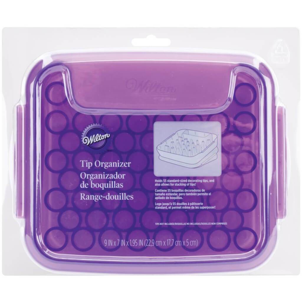 Tip Organizer 9in x 7in x 2in Purple &amp; White