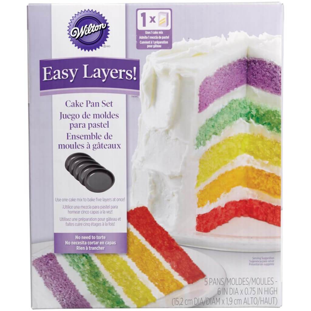 5-Layer Cake Pan Set 5/Pkg Round 6in x 6in x .75in