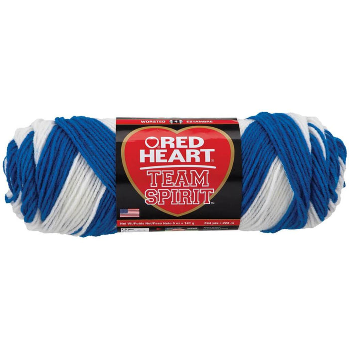 Red Heart Team Spirit Yarn Royal & White