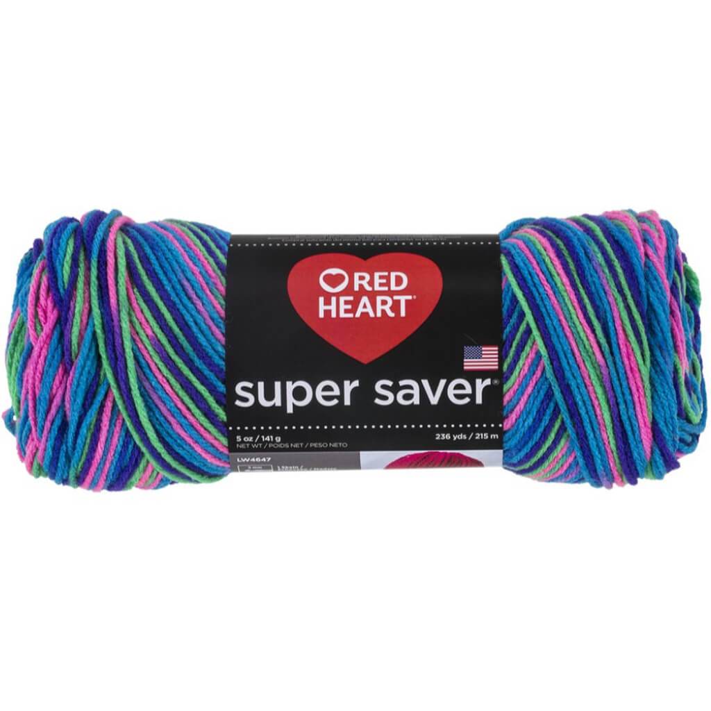 Red Heart Super Saver Yarn Bright Mix