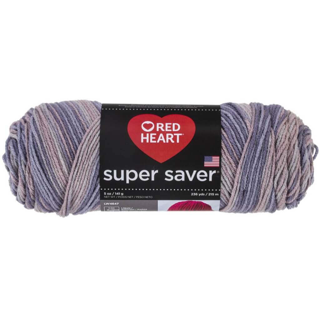 Red Heart Super Saver Yarn Mulberry Mix