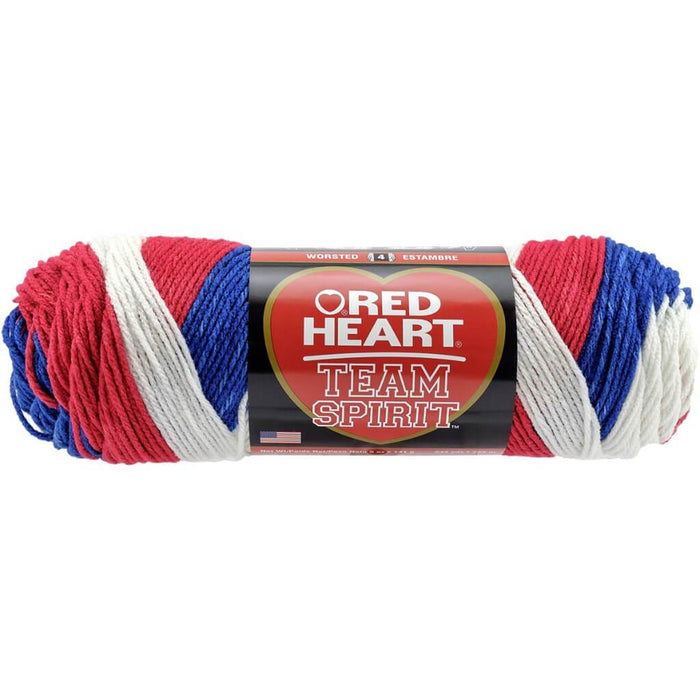 Red Heart Team Spirit Yarn Red, White & Blue