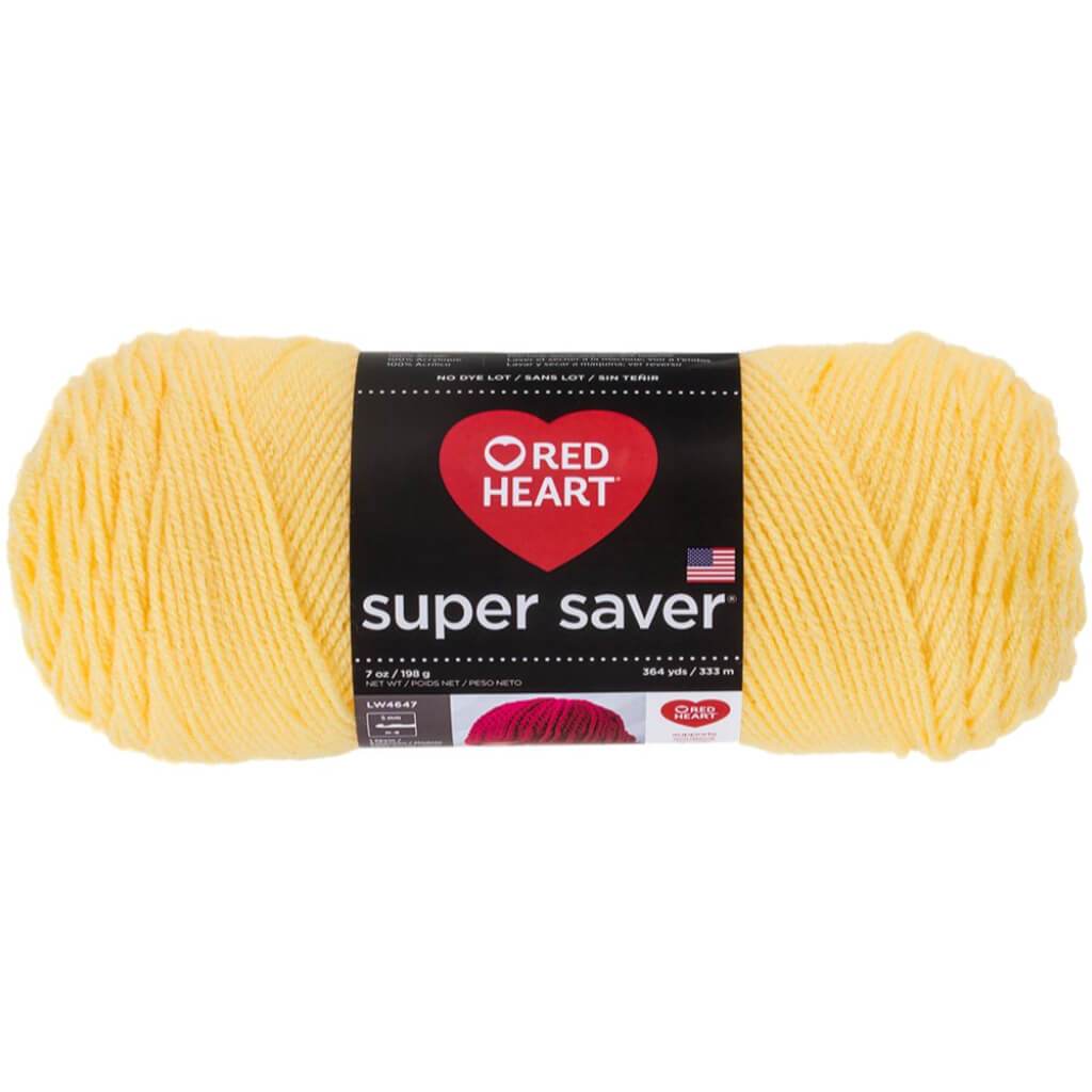 Red Heart Super Saver Yarn Lemon