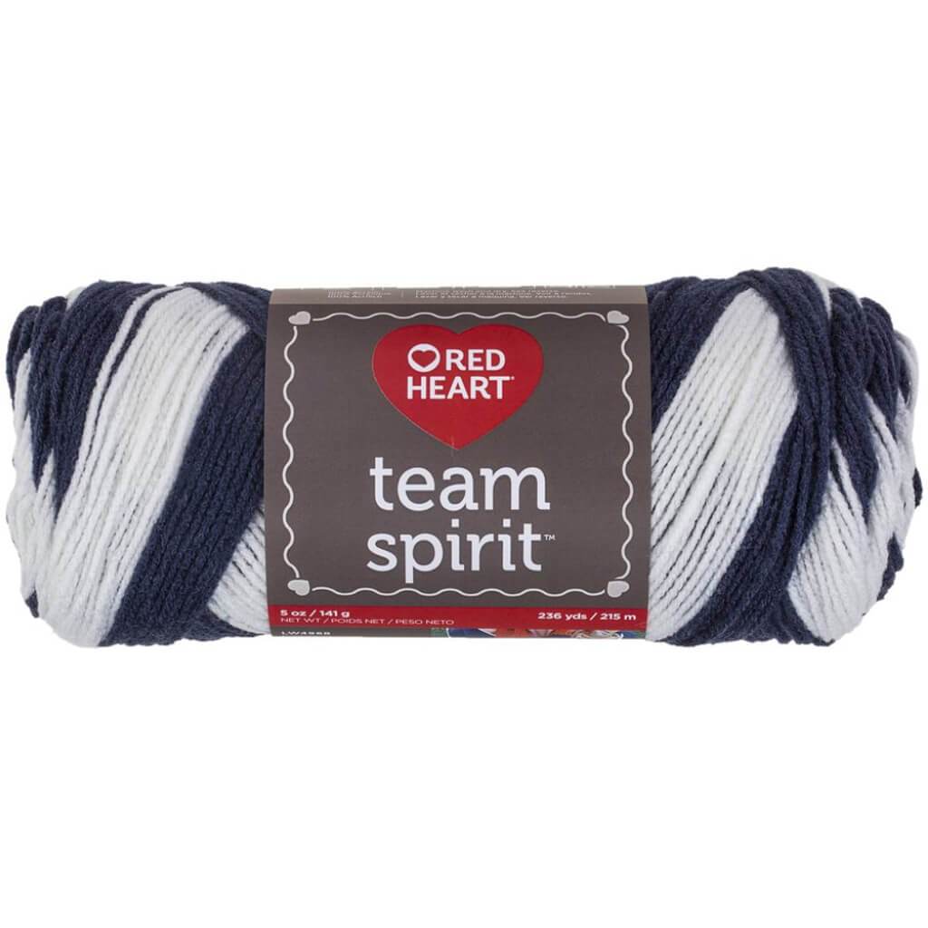 Red Heart Team Spirit Yarn Navy &amp; White