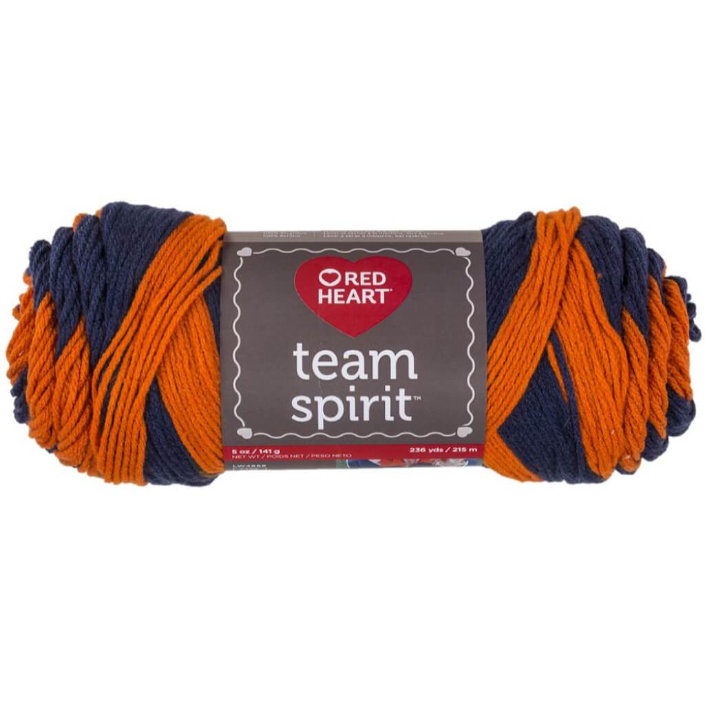 Red Heart Team Spirit Yarn Orange &amp; Navy