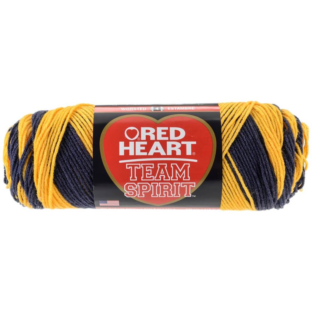 Red Heart Team Spirit Yarn Navy &amp; Gold