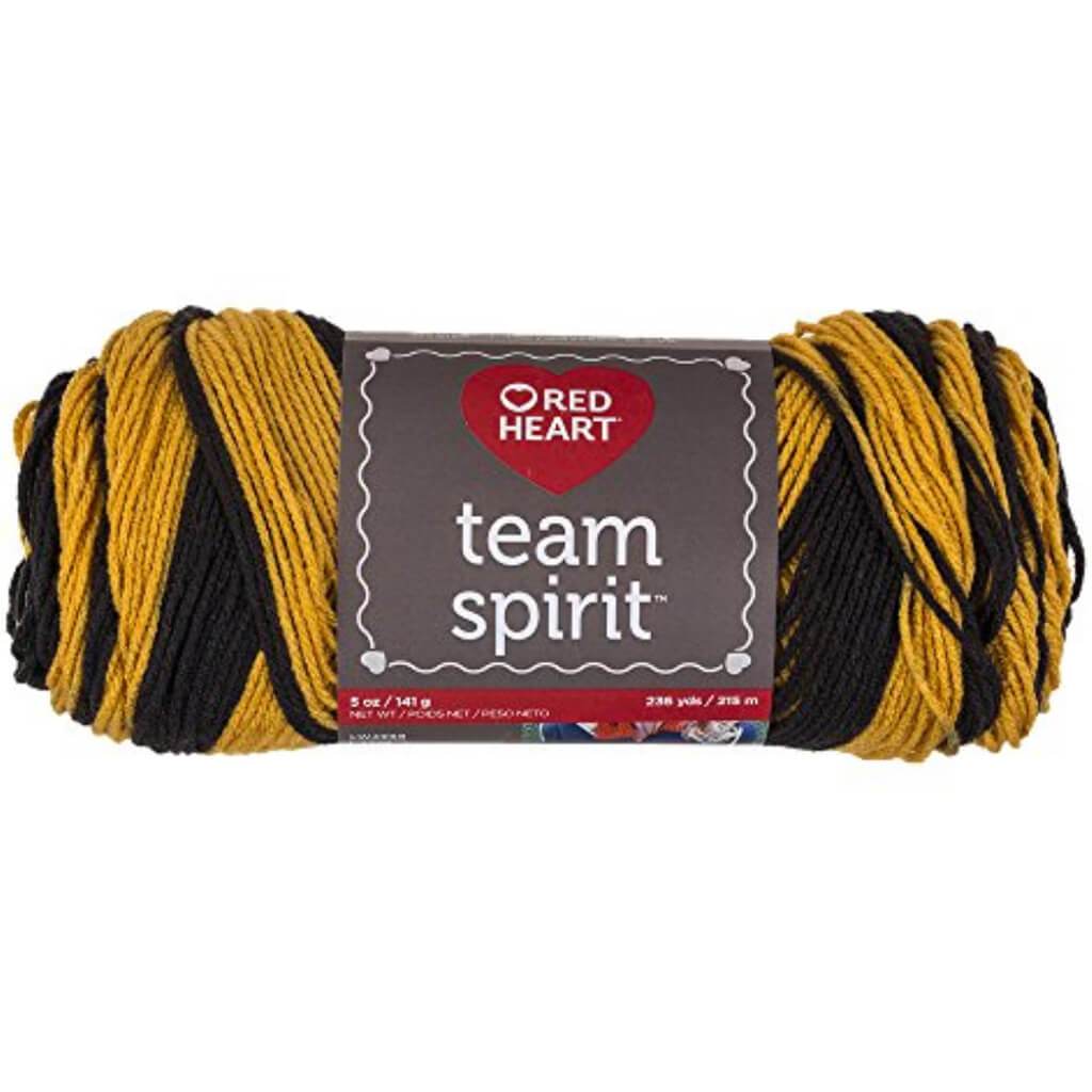 Red Heart Team Spirit Yarn Gold &amp; Black