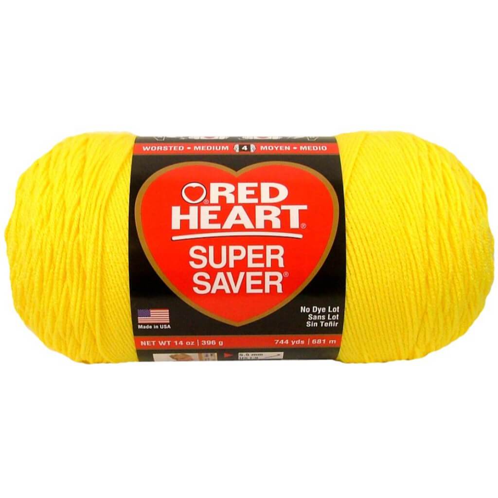 Red Heart Super Saver Yarn Bright Yellow