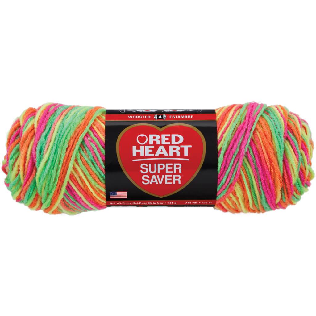 Red Heart Super Saver Yarn Day Glow