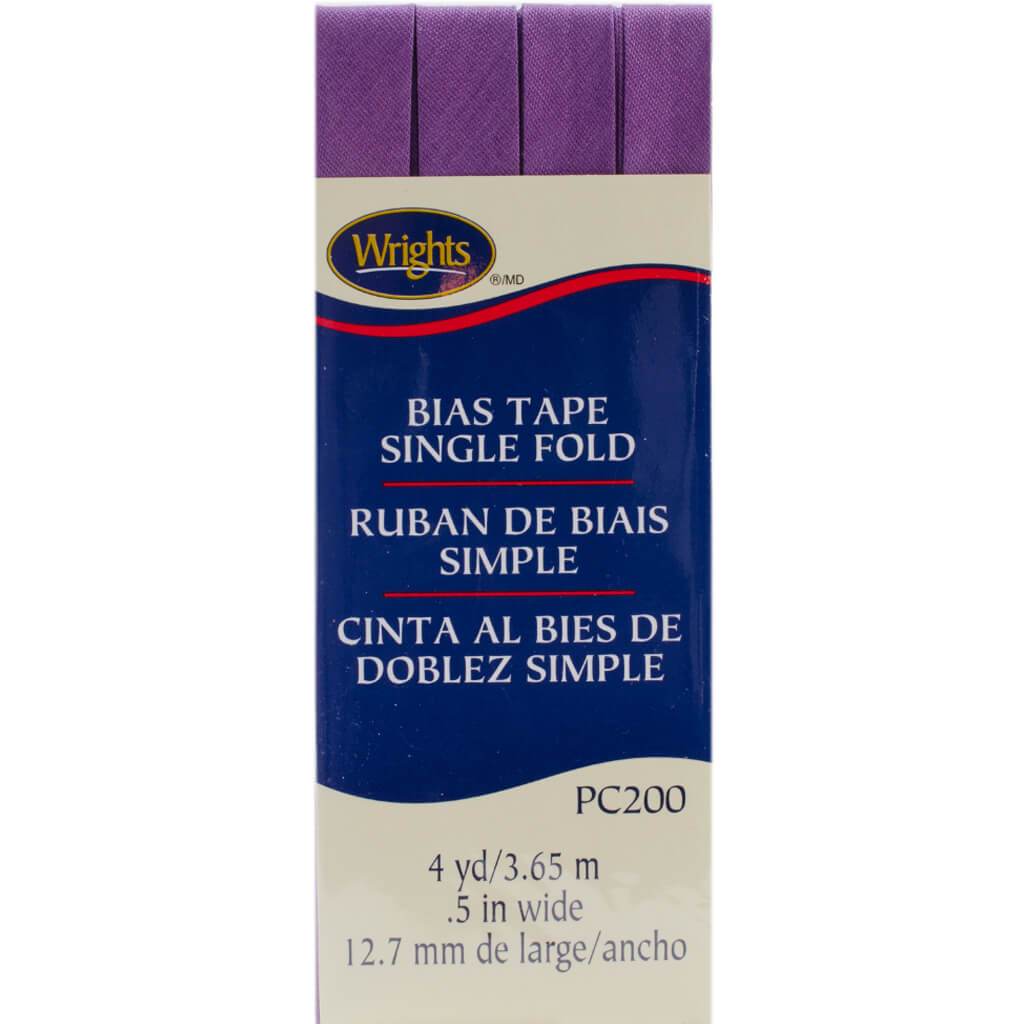 Wrights Single Fold Bias Tape .5in x 4yd Purple