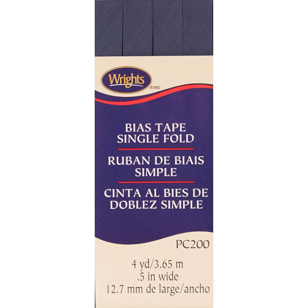 Wrights Single Fold Bias Tape .5in x 4yd Stone Blue