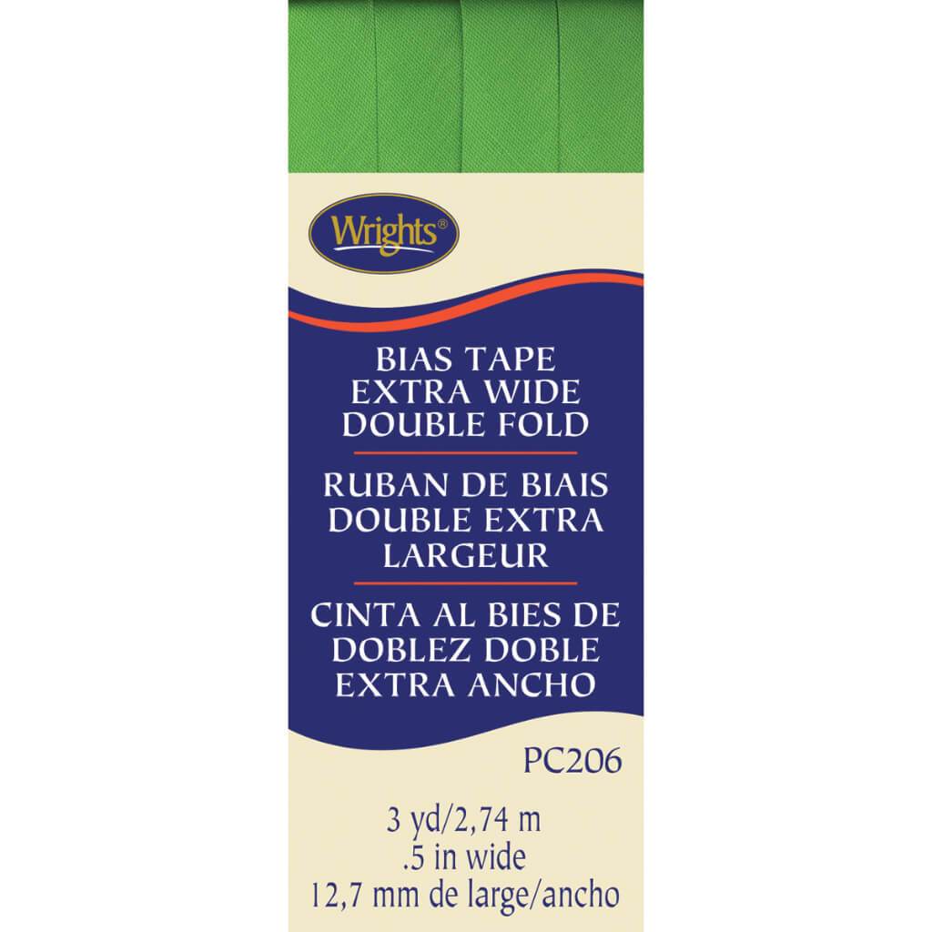 Wrights Double Fold Bias Tape .5in x 3yd Leaf Green
