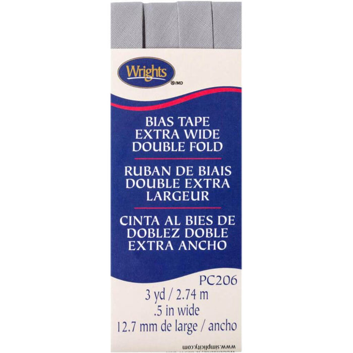 Wrights Double Fold Bias Tape .5in x 3yd Shadow