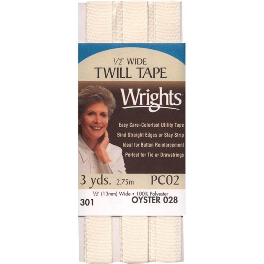 Wrights Twill Tape .5in x 3yd Oyster