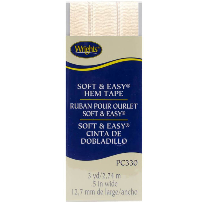 Wrights Soft & Easy Hem Tape .5in x 3yd Oyster