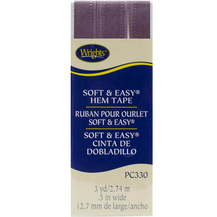 Wrights Soft & Easy Hem Tape .5in x 3yd Pewter