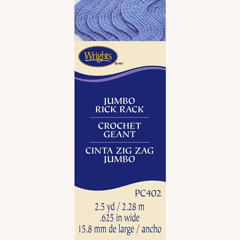 Wrights Jumbo Rickrack .625in x 2.5yd Delft