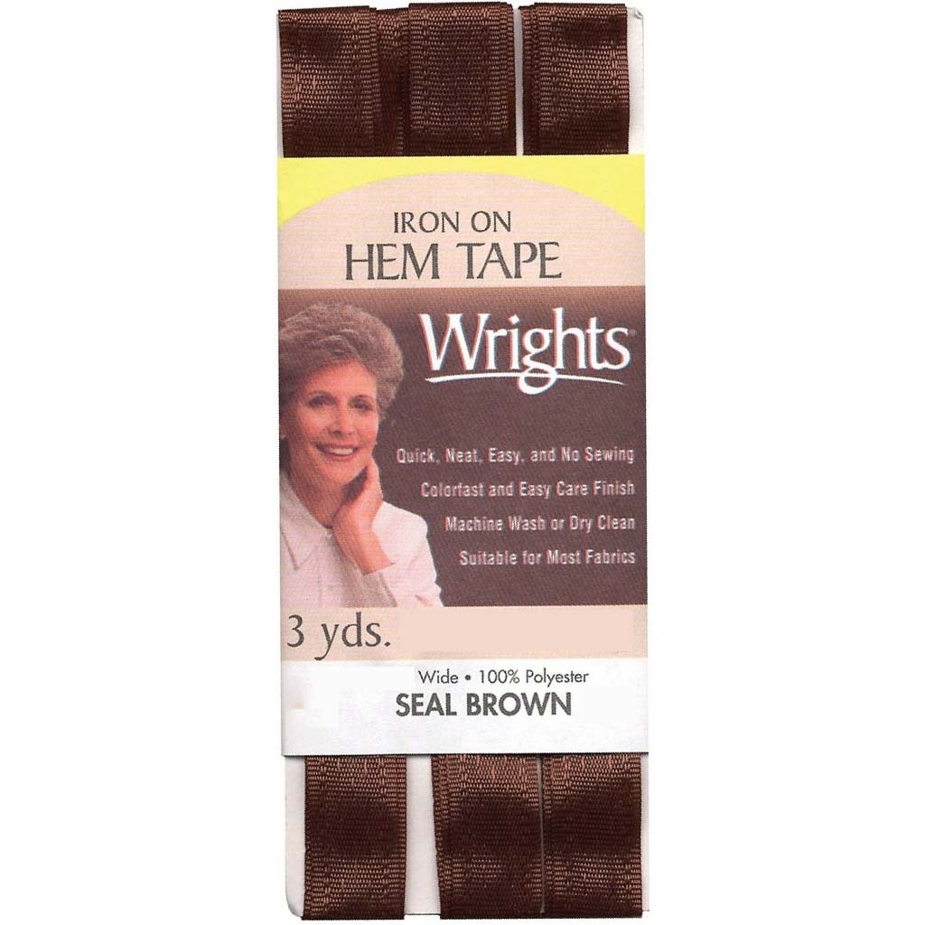 Iron-on HEM Tape-white-wrights-1/2 Wide-100% Polyester-3yds 