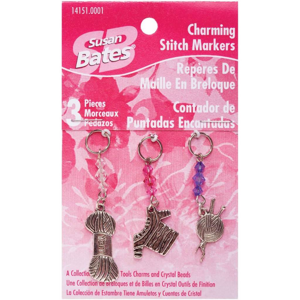 Charming Stitch Markers 2in 3/Pkg