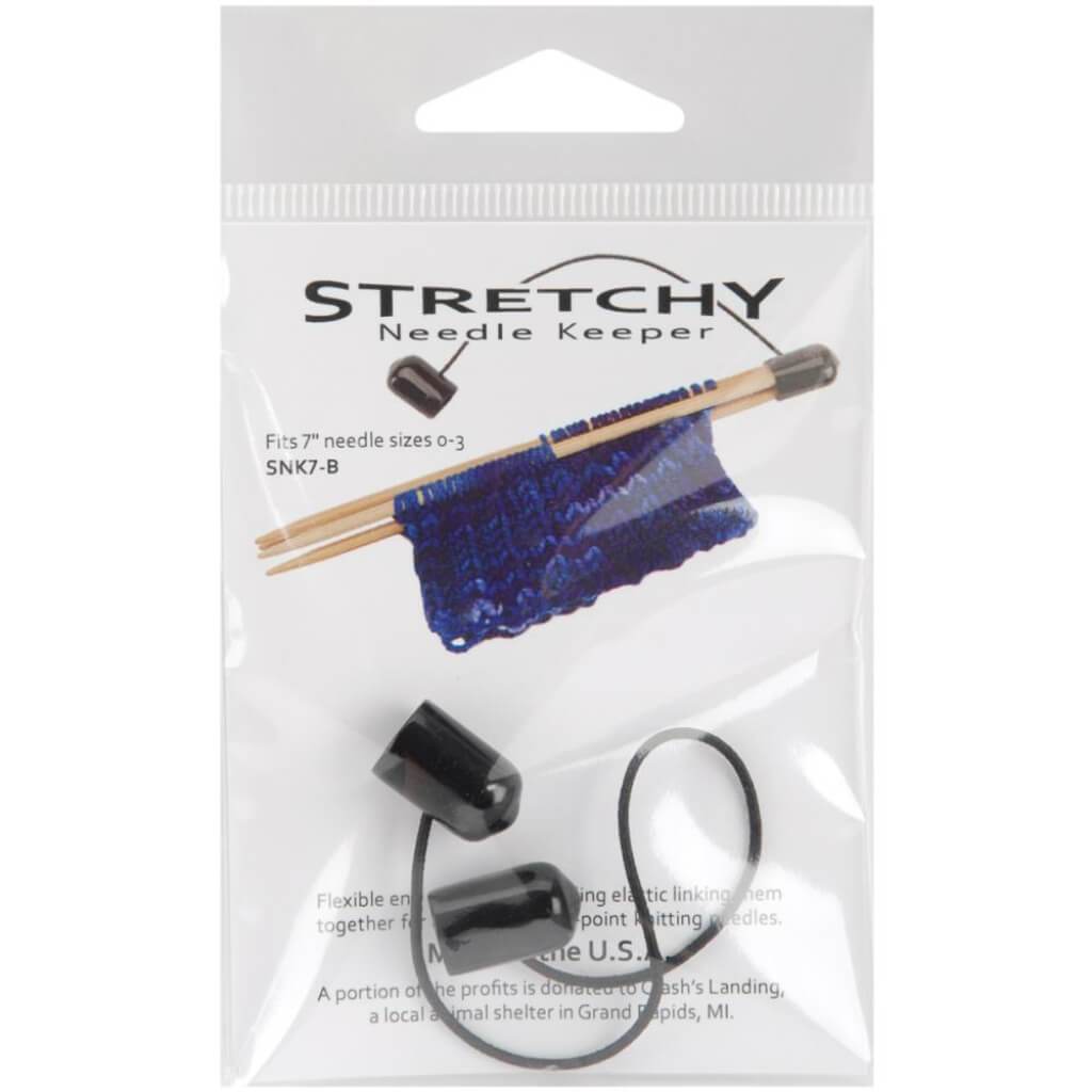 Knitting Solutions Stretchy Needle Keeper For 7in Double Poin Black