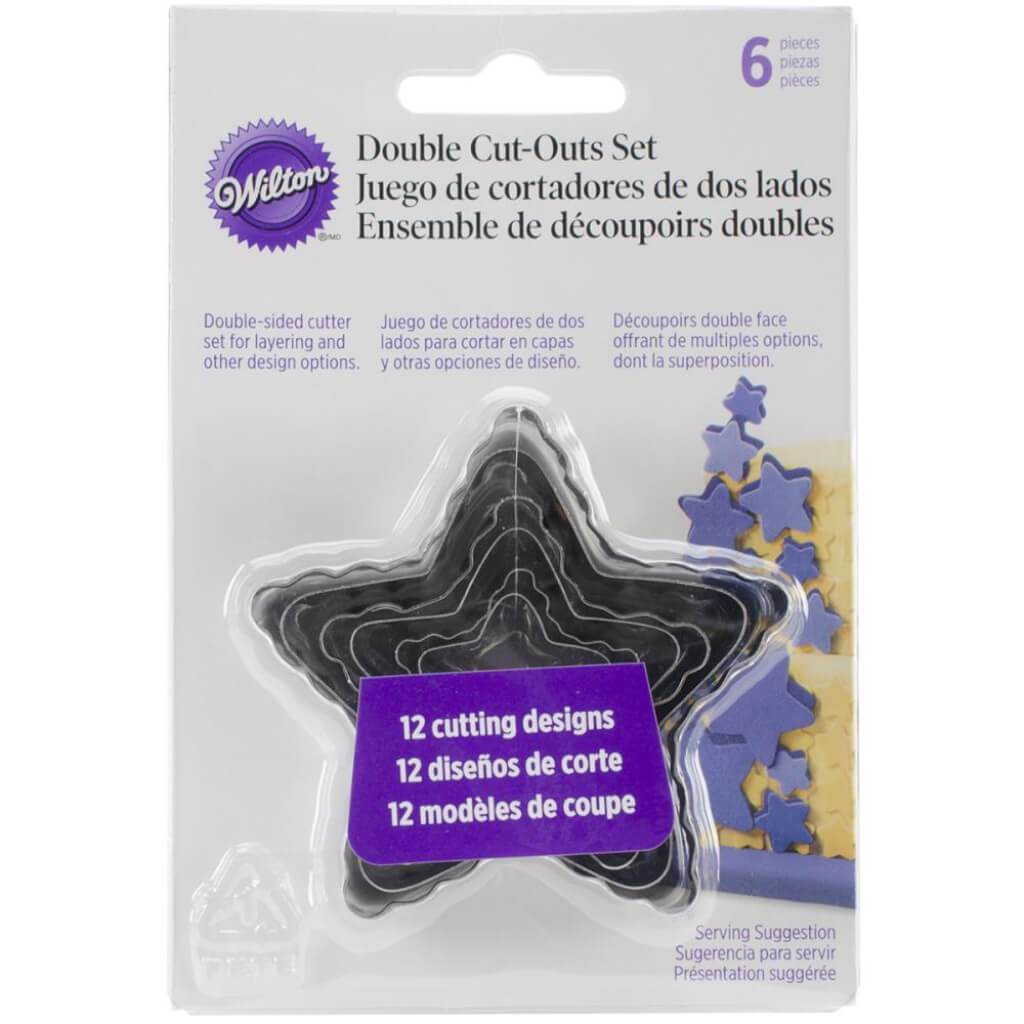 Fondant Double Cutouts 6/Pkg Star