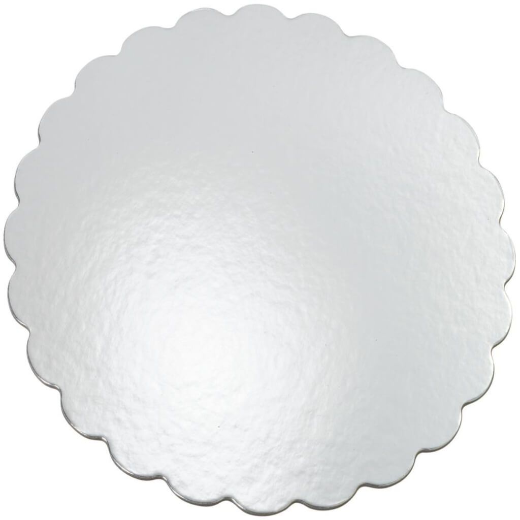 Cake Platters 12in Round Silver 8/Pkg