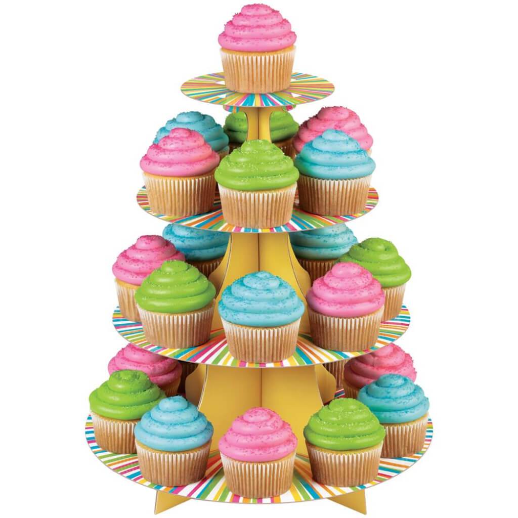 Treat Stand Color Wheel 12in x 14in Holds 25 Cupcakes