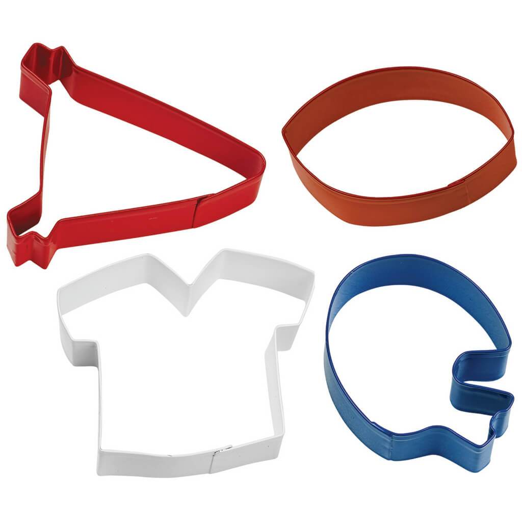 Metal Cookie Cutter Set 4/Pkg Football Theme