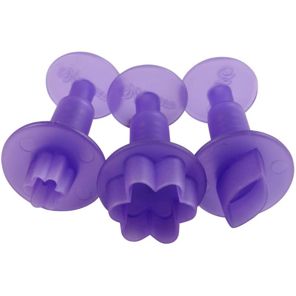 Fondant Mini Cutouts 3/Pkg Flower &amp; Leaf