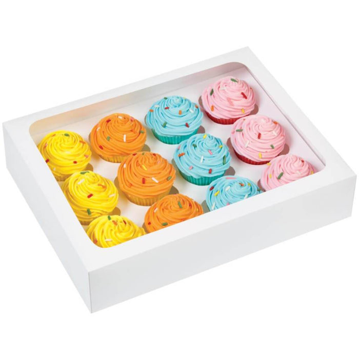 Mini Cupcake Boxes 12 Cavity White 3/pkg