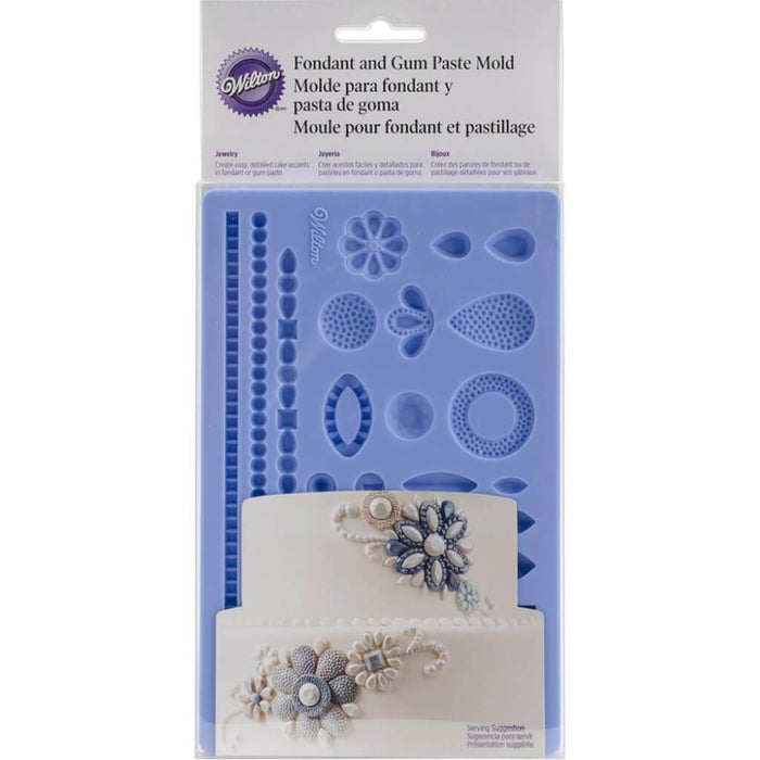 Fondant & Gum Paste Silicone Mold 5in x 7.75in Jewelry