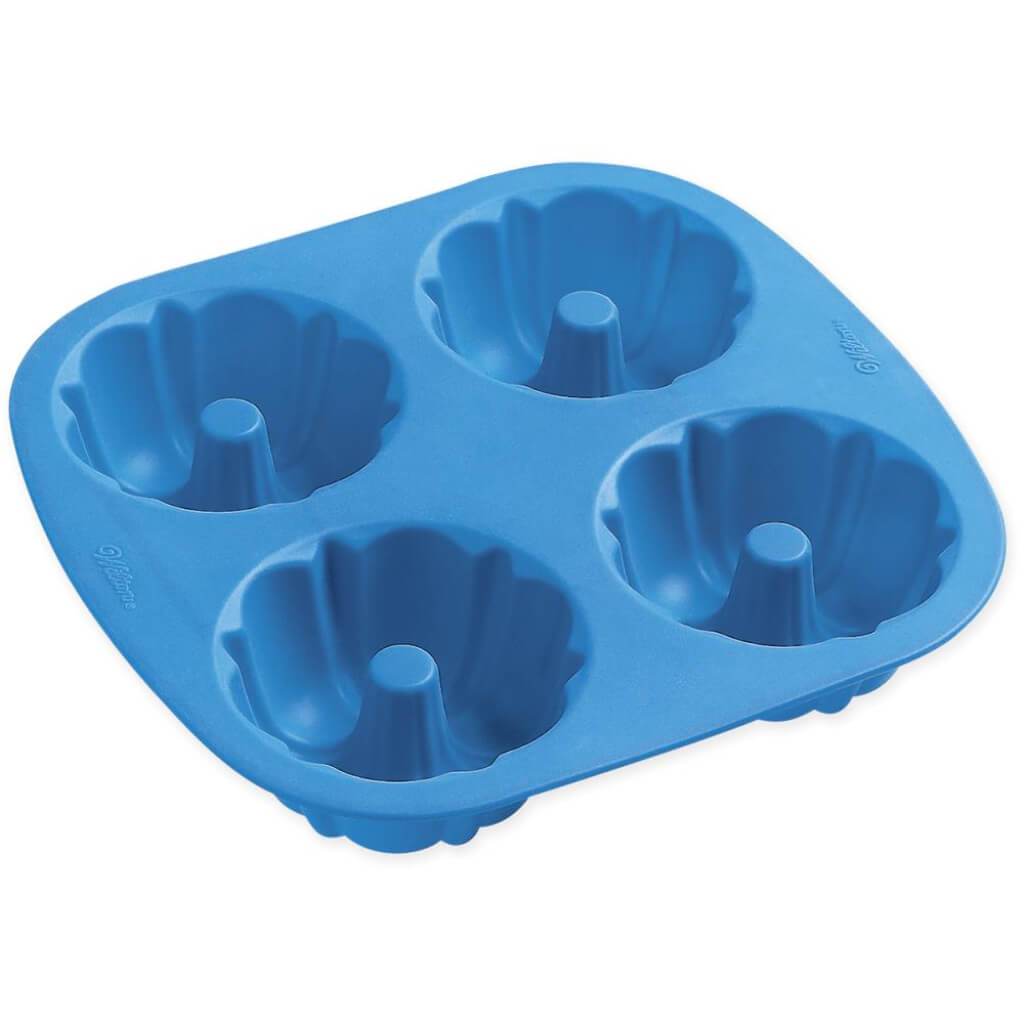 Easy-Flex Silicone Mini Fluted Tube Pan 4 Cavity 3.875in x 1.75in