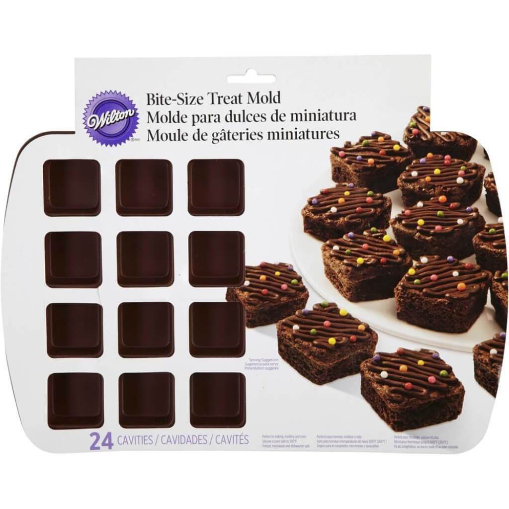 SILICONE MOLD 24CAV BRWNIE 