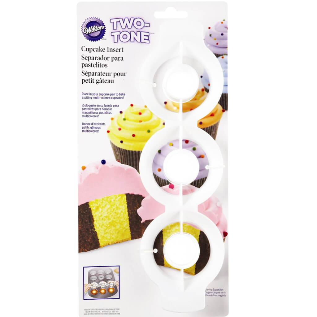 Two-Tone Cupcake Insert 3 Cavity 11.25in