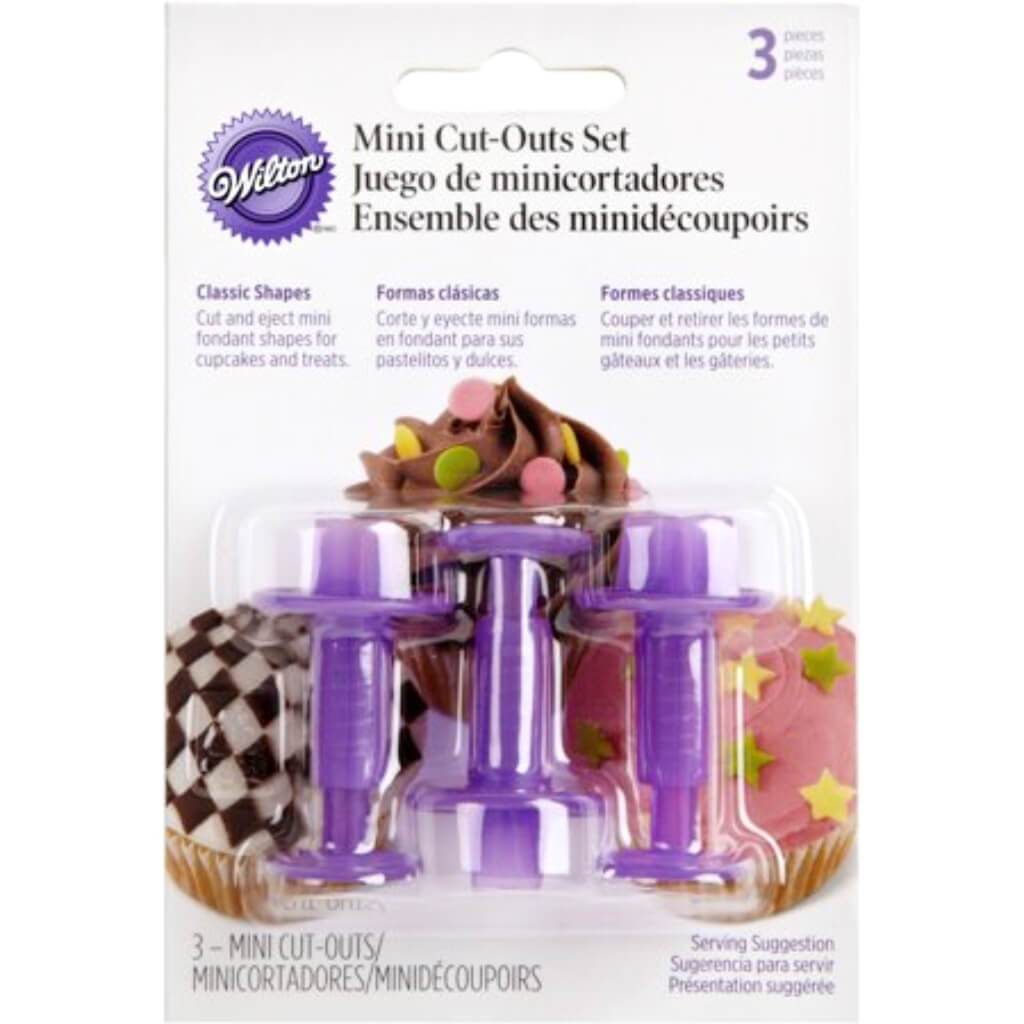 Fondant Mini Cutouts 3/Pkg Classics